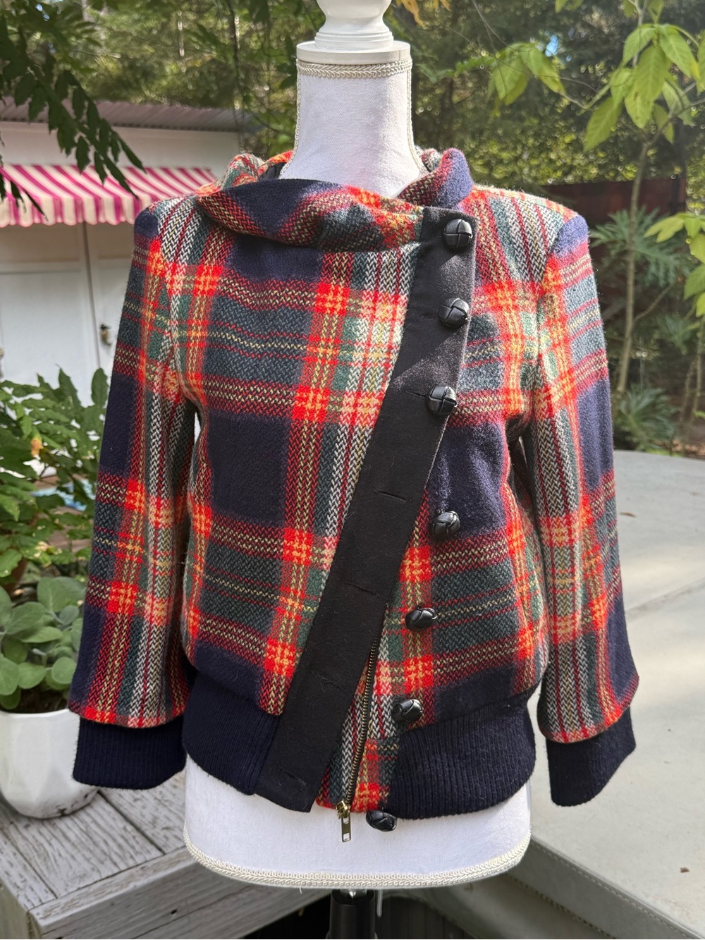 2008 L.a.m.b / Gwen Stefani Plaid Wool Jacket sz 6